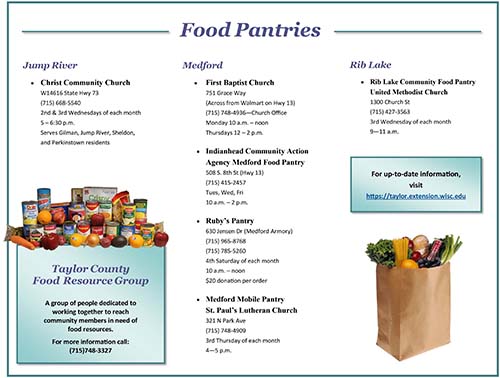 Taylor County Food Pantries Page 1